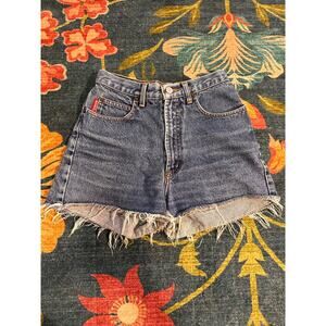 Vintage Retro BONGO Jean Raw Hem Shorts Size 1